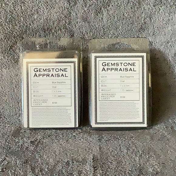 NWT Set of 2 loose 1-carat natural midnight sapphires - Picture 10 of 11